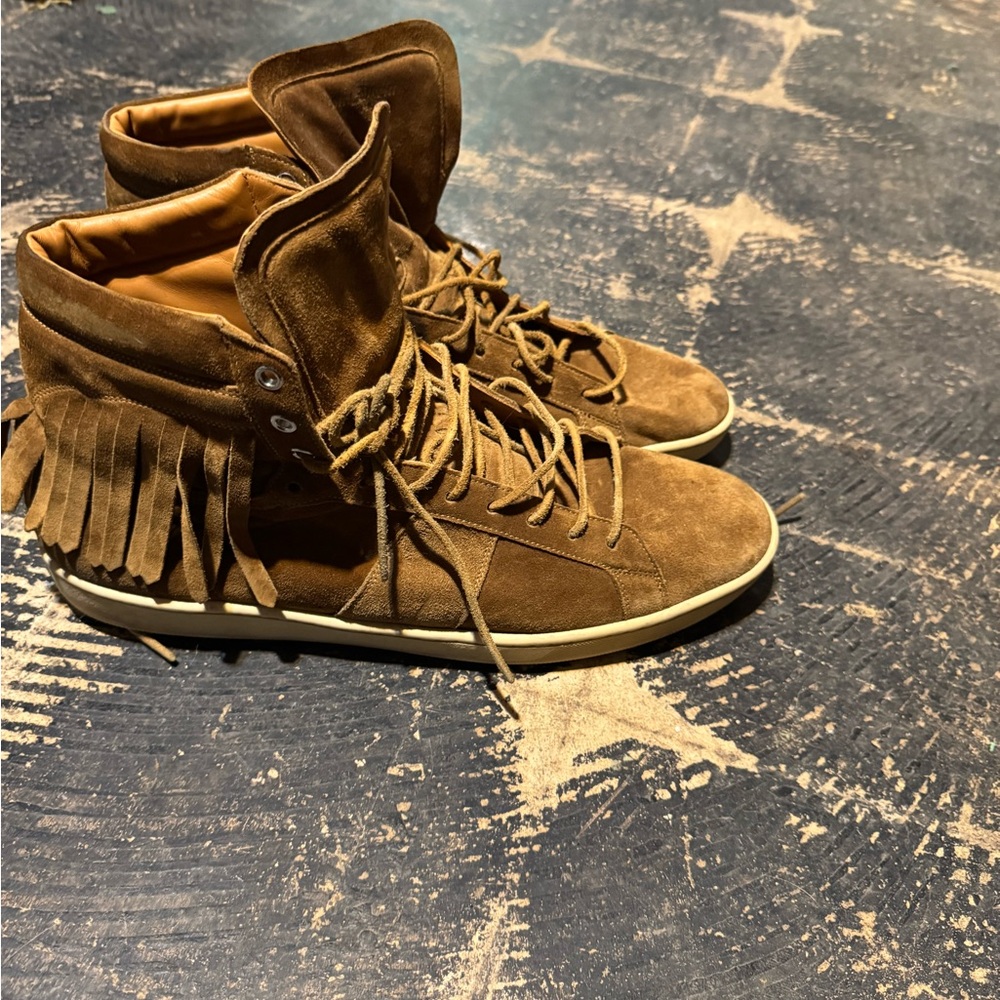 Men’s Saint Laurent Suede leather caramel size 48 sz 13.5